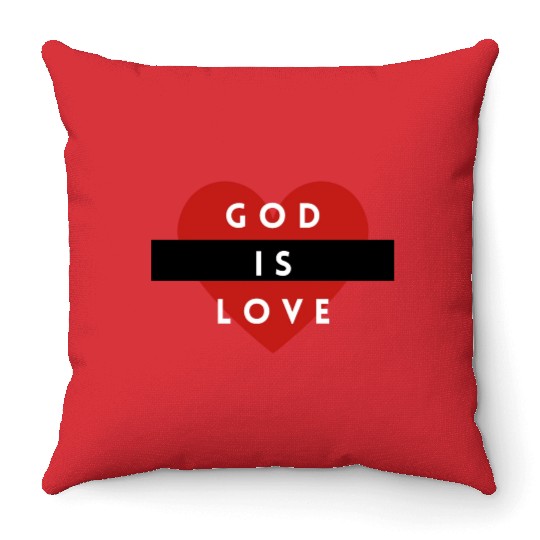 God is Love Throw Pillows