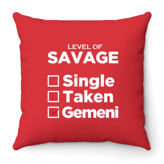 Zodiac Single Taken Gemini Throw Pillows