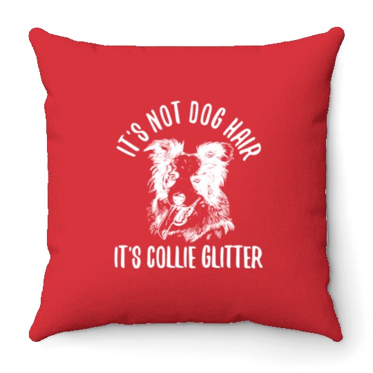 Unique Border Collie Design For Dog Lovers Throw Pillows