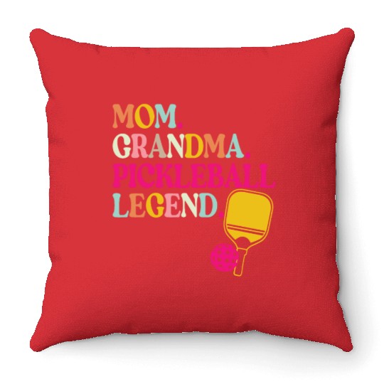 Mom Grandma Pickleball Legend Throw Pillows