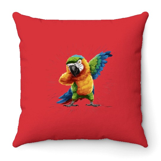 Macaw Parrot for a Bird Lover Animal Lover Throw Pillows