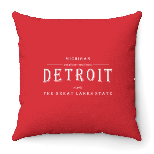 Detroit (MI) USA Throw Pillows