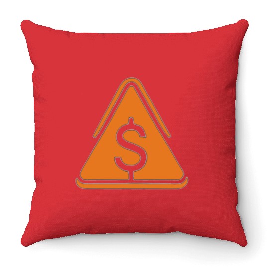 Money Triangle Throw Pillows