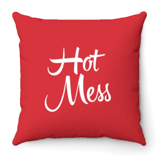 hot Mess Throw Pillows