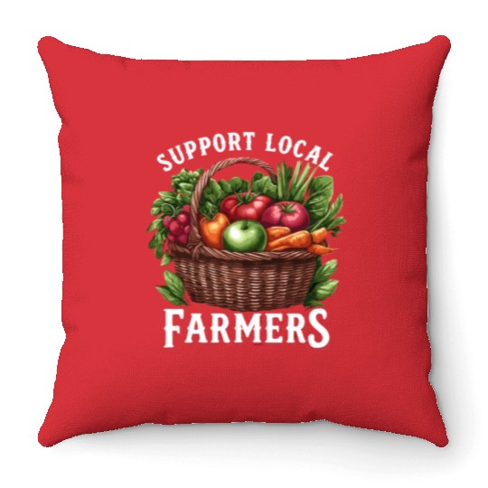 Farmers Market Farmer Agriculture Farming Food Throw Pillows