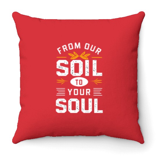 Farmers Market Farmer Agriculture Farming Food Throw Pillows