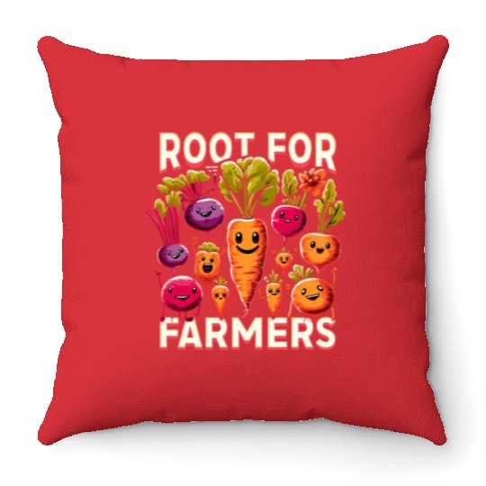 Farmers Market Farmer Agriculture Farming Food Throw Pillows