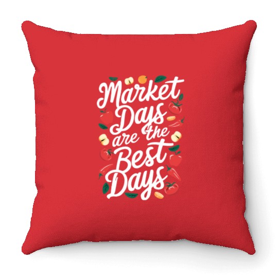Farmers Market Farmer Agriculture Farming Food Throw Pillows