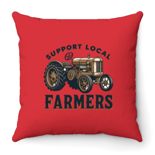 Farmers Market Farmer Agriculture Farming Food Throw Pillows