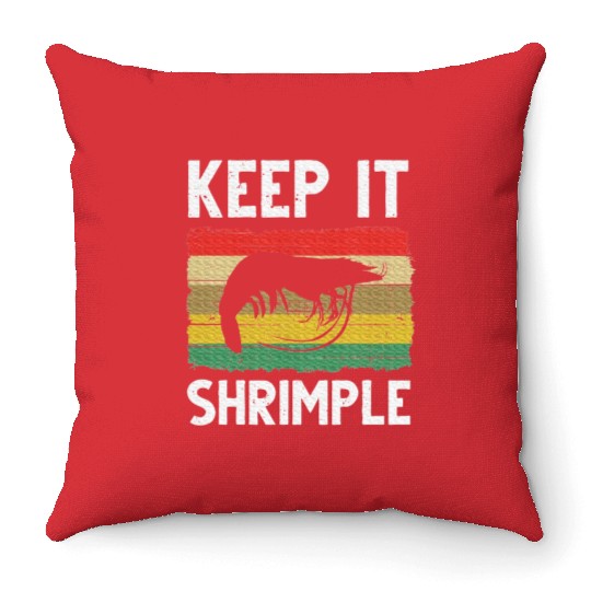 Shrimp Cool Fishing Prawn Lover Throw Pillows