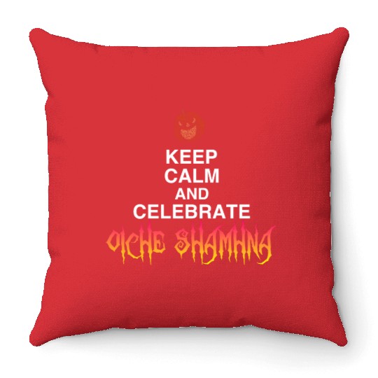 Keep Calm And Celebrate Oíche Shamhna Halloween Throw Pillows