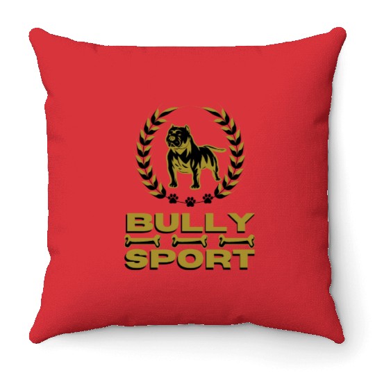 Bully Sport - Pitbull - cool design for Sport Throw Pillows