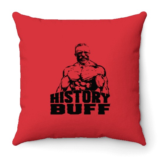 Theodore Roosevelt History Buff Funny Gym Gift Ide Throw Pillows