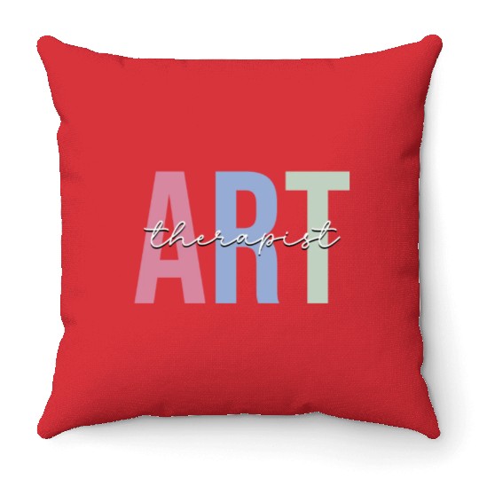 Art Therapy Art Teacher Throw Pillows