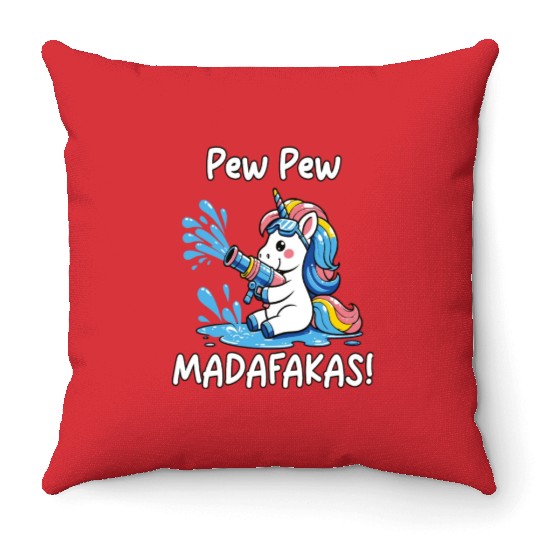 Funny | Hilarious Gift Idea | Pew Pew Madafakas Throw Pillows
