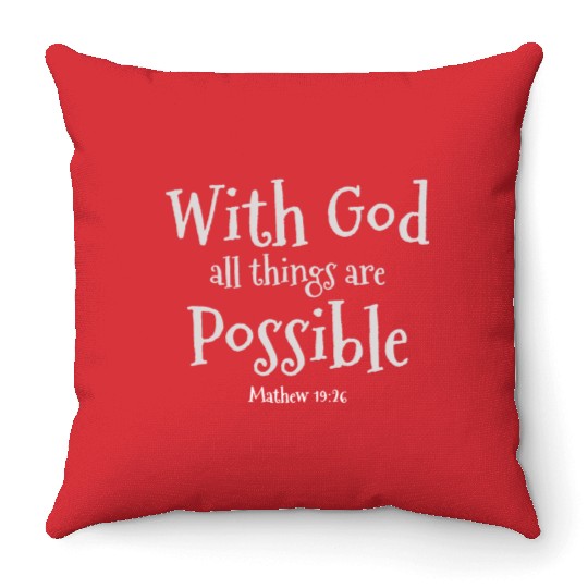 Faith Over Fear Inspirational Christian Design Throw Pillows