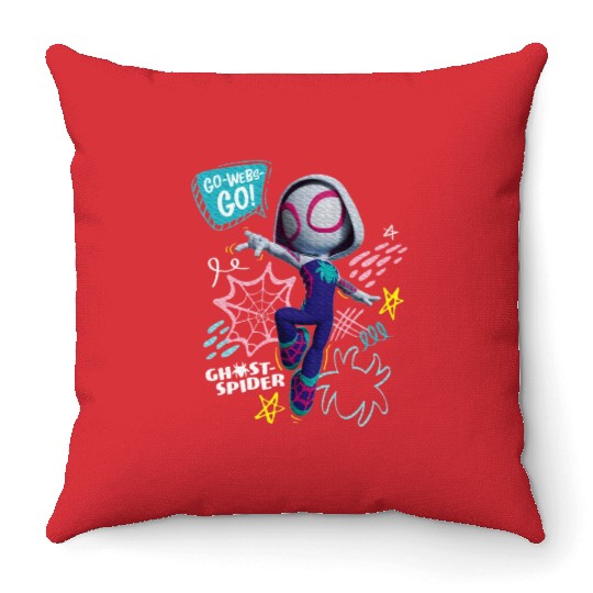 Marvel Spidey And His Amazing Friends Ghost Spider Throw Pillows