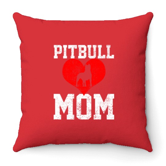 Pitbull Mom Love Mama Unique Artistic Expression Throw Pillows