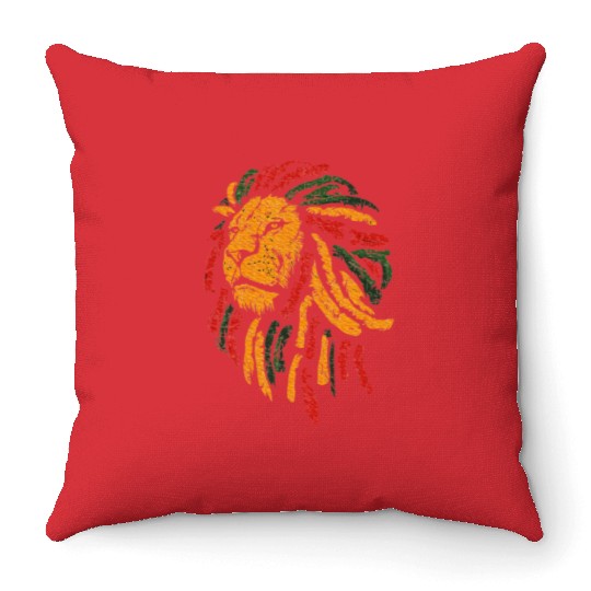 Celebrate Juneteenth Lion African American Freedom Throw Pillows