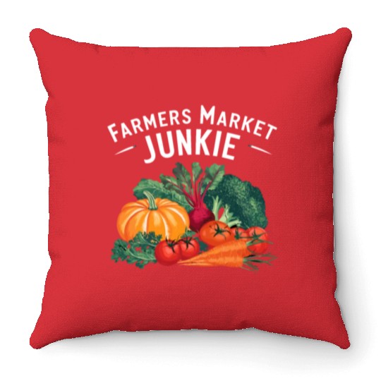 Farmers Market Farmer Agriculture Farming Food Throw Pillows