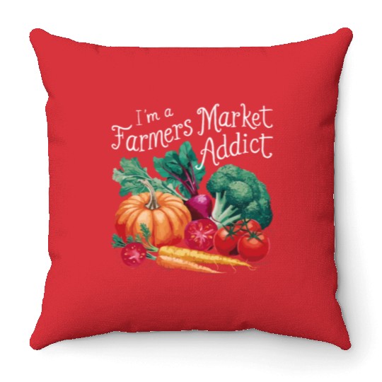 Farmers Market Farmer Agriculture Farming Food Throw Pillows