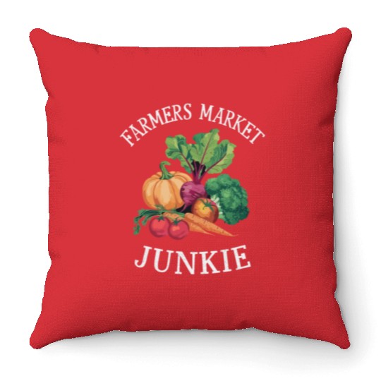 Farmers Market Farmer Agriculture Farming Food Throw Pillows