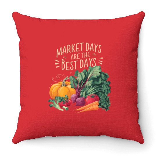 Farmers Market Farmer Agriculture Farming Food Throw Pillows