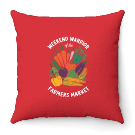 Farmers Market Farmer Agriculture Farming Food Throw Pillows