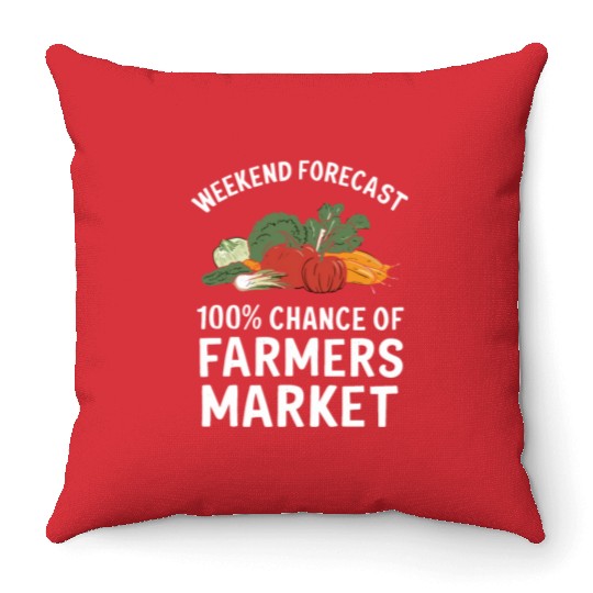 Farmers Market Farmer Agriculture Farming Food Throw Pillows