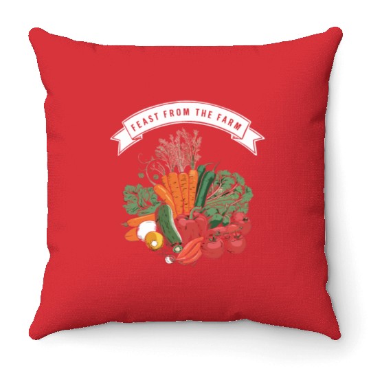 Farmers Market Farmer Agriculture Farming Food Throw Pillows