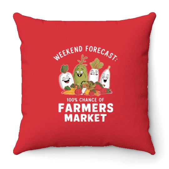 Farmers Market Farmer Agriculture Farming Food Throw Pillows