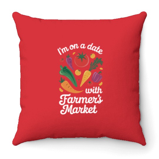 Farmers Market Farmer Agriculture Farming Food Throw Pillows