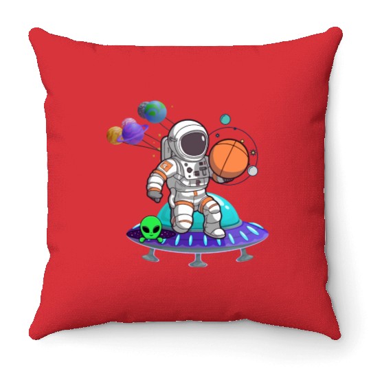 Young Astronauts: Exploring Planets in Space. Throw Pillows