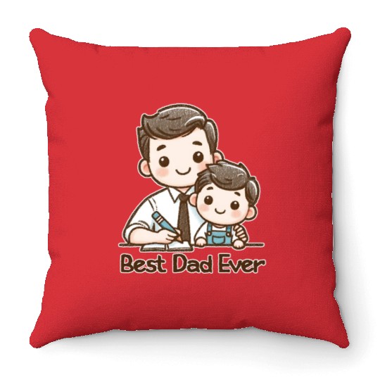 Best Dad Ever Throw Pillows