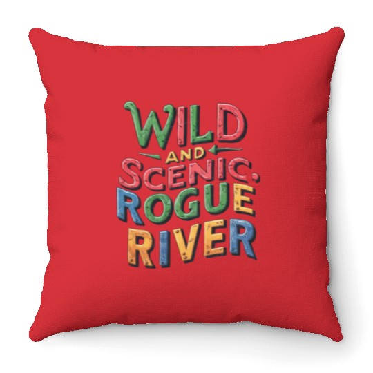 Wild and Scenic: Rogue River Throw Pillows