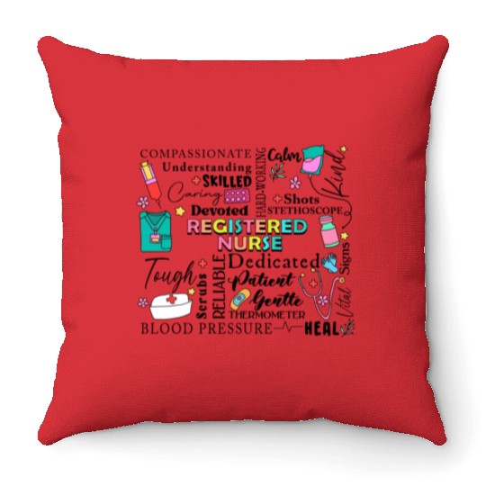 Registered Nurse Throw Pillows