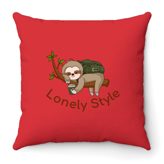 slot lonely style color Throw Pillows