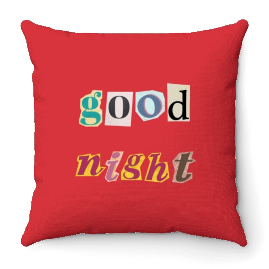 Dreamy Spectrum Typography Throw Pillows