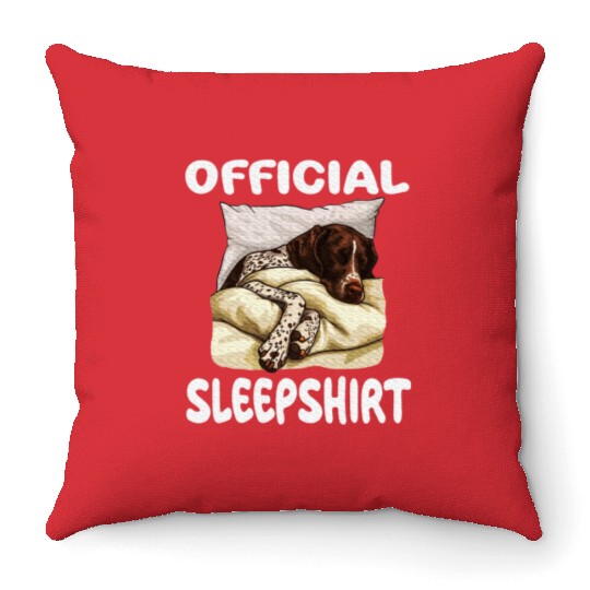German Shorthaired Pointer Dog Official Sleep Throw Pillows