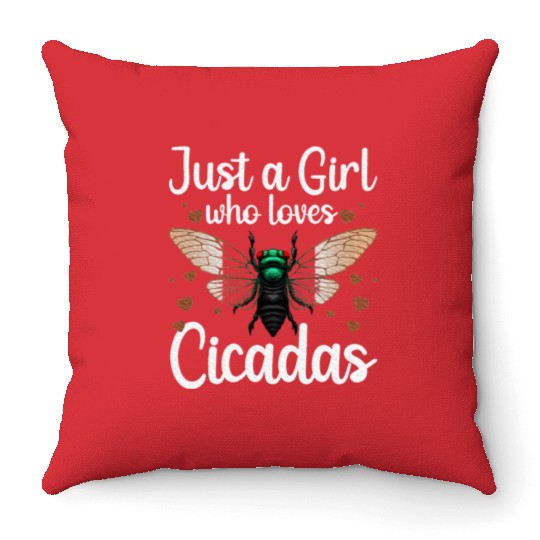 Cicadas Art Insect Lover Cicada Throw Pillows