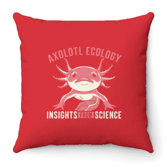 Axolotl Science Teacher Mexican Salamander Throw Pillows