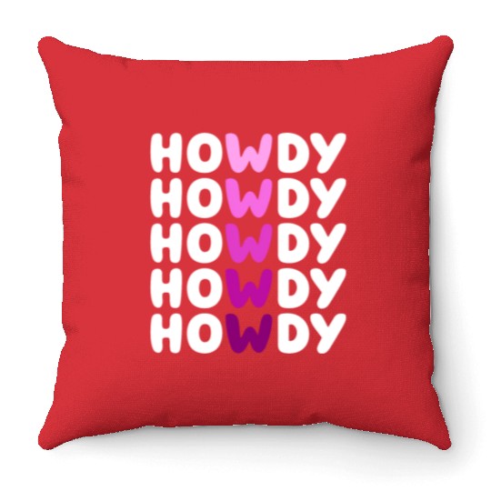 Western Country Texas Cowboy Hat Throw Pillows