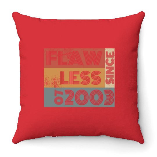 21st birthday Flawless since 07/2003 Throw Pillows