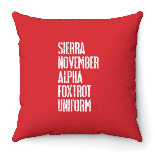 Situation Normal Fucked Military Throw Pillows