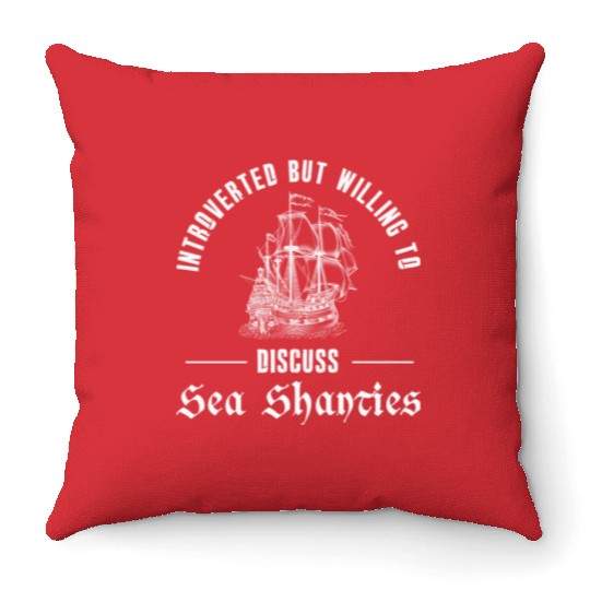 Sailor Meme Pirate Ship Ocean Sailing Throw Pillows