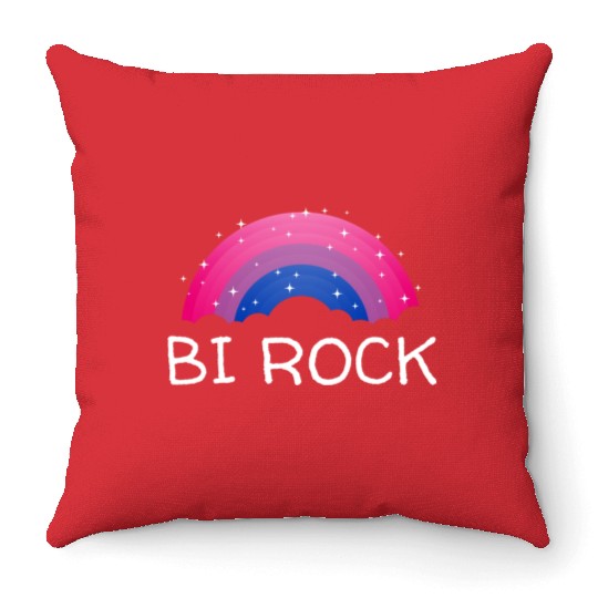 Bi Rock Bisexual LGBTQ Bi Pride LGBT Lesbian Gay Throw Pillows