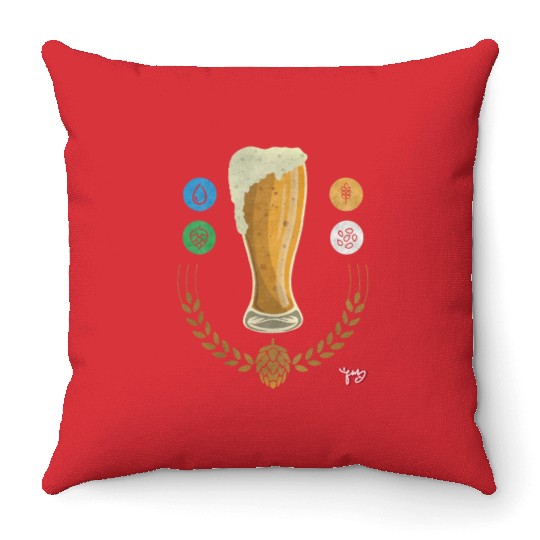 beer Throw Pillows