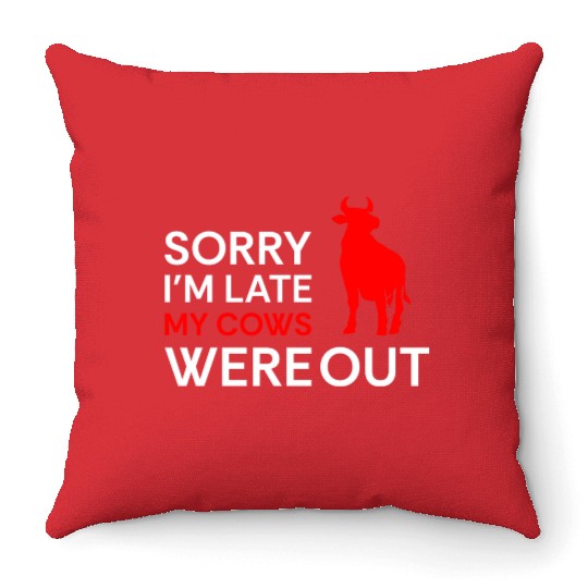 Cattle Farmer Animal Calf Throw Pillows