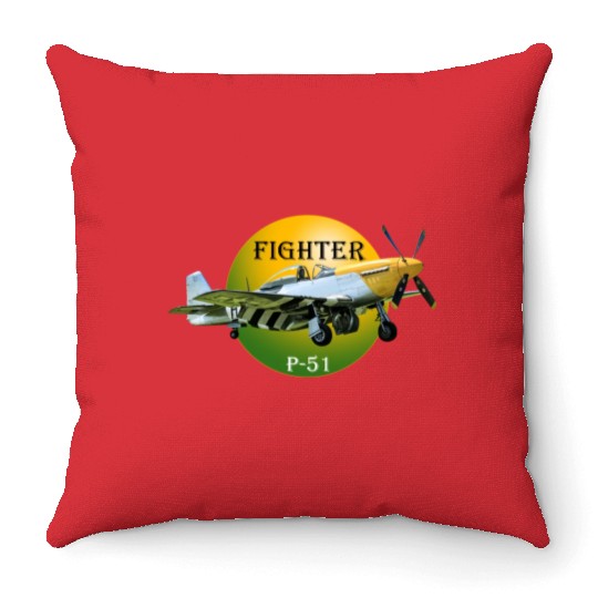 P-51 Throw Pillows