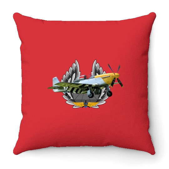 P-51 Throw Pillows